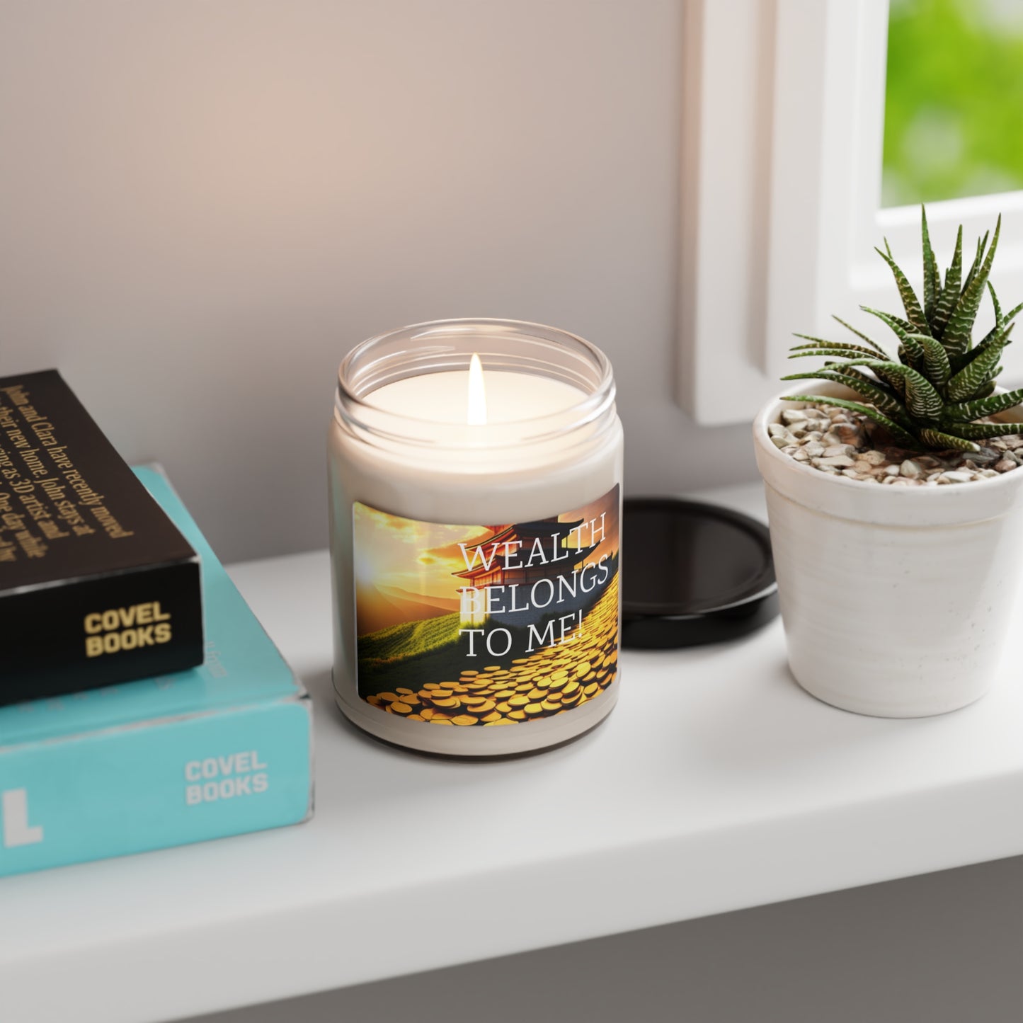 (WEALTH BELONGS TO ME)Scented Soy Candle, 9oz