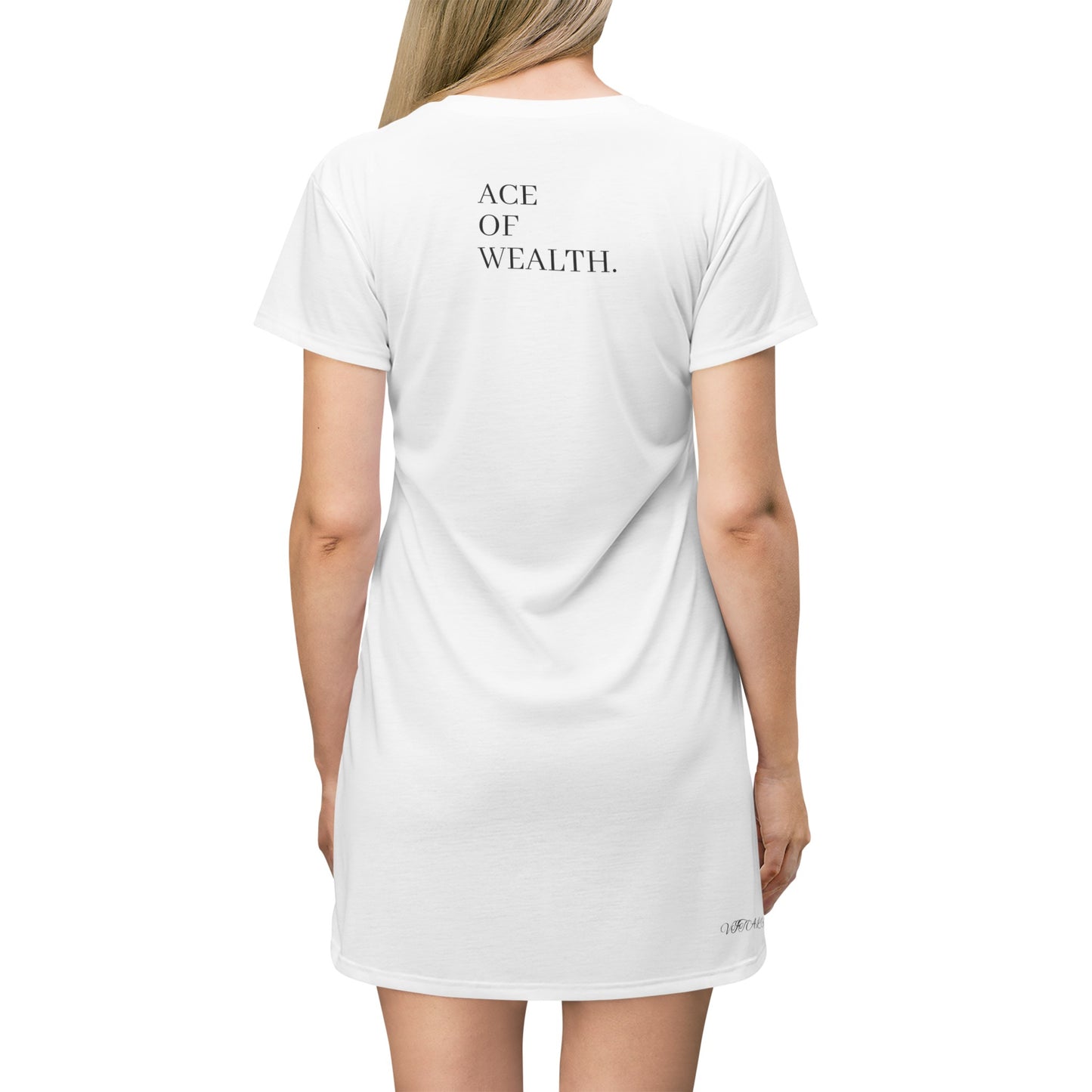 (ACE OF WEALTH)T-Shirt Dress (AOP)