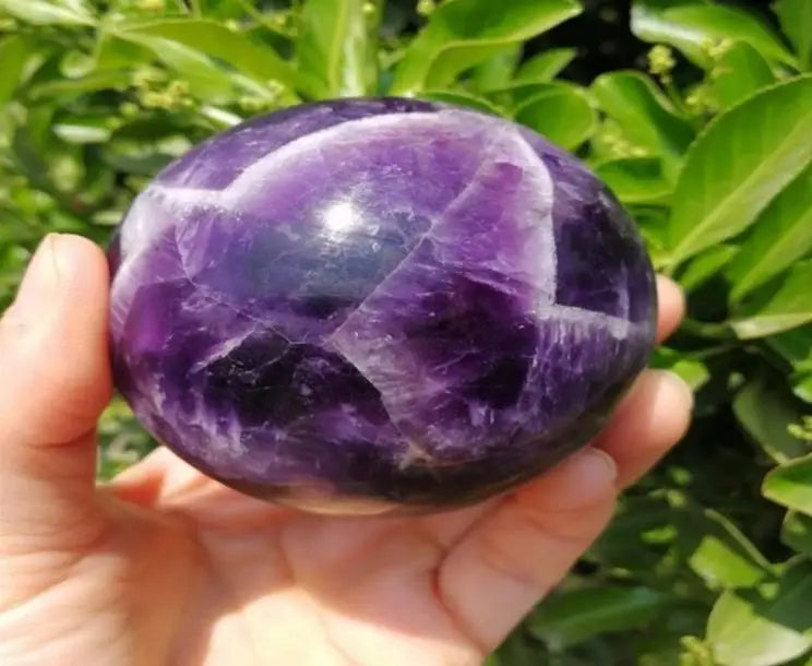 60mm Best! Natural Dream Amethyst Crystal sphere ball Orb Gem Stone For Gifts