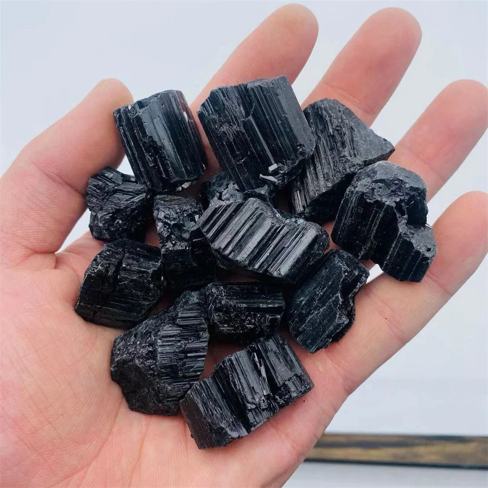 Black Tourmaline Gravel Raw Gem Mineral Specimen Natural Crystal Stone Healing Magic Advanced Collection Eliminate Magnetism