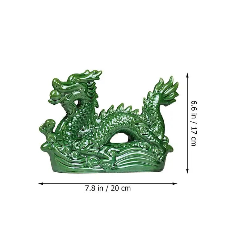 Statue Tabletop Ceramic Dragon Figurine Desktop Ceramic Dragon Statue Home Desktop Decoration Chic Table Dragon Figurine