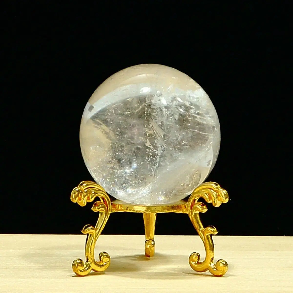 5cm Natural White Crystal Clear Quartz Crystal Sphere Ball Healing Meditation