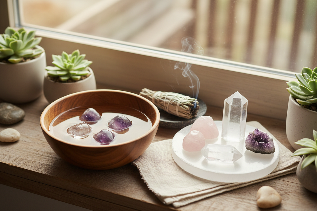 How to cleanse, recharge, and care for crystals.