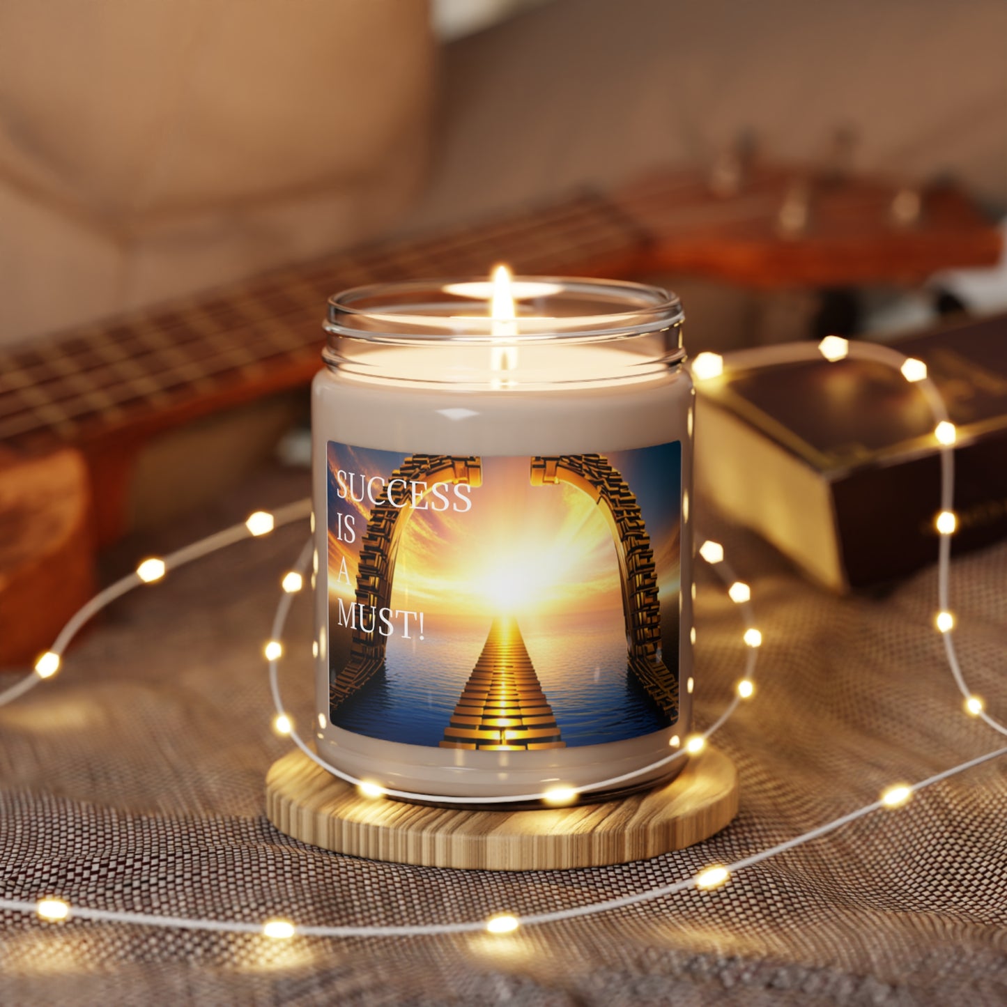 ( SUCCESS IS A MUST ) Scented Soy Candle, 9oz