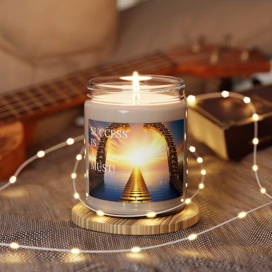 ( SUCCESS IS A MUST ) Scented Soy Candle, 9oz