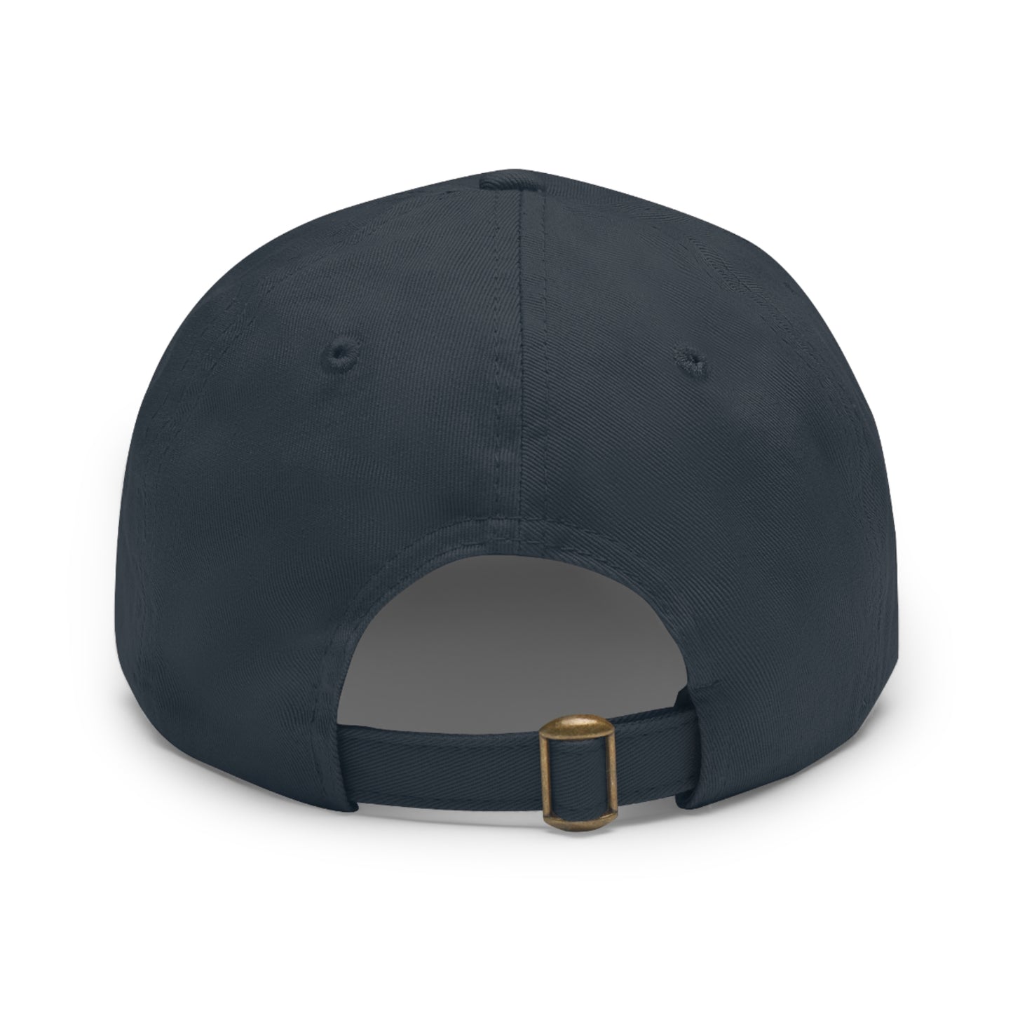 ( WHERE I GO MONEY FOLLOWS)Dad Hat with Leather Patch (Rectangle)