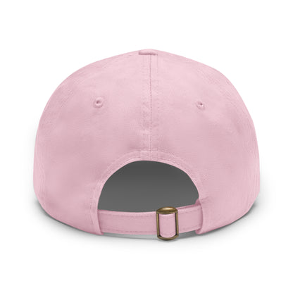 ( WHERE I GO MONEY FOLLOWS)Dad Hat with Leather Patch (Rectangle)