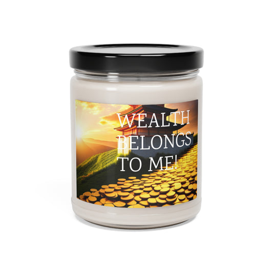 (WEALTH BELONGS TO ME)Scented Soy Candle, 9oz