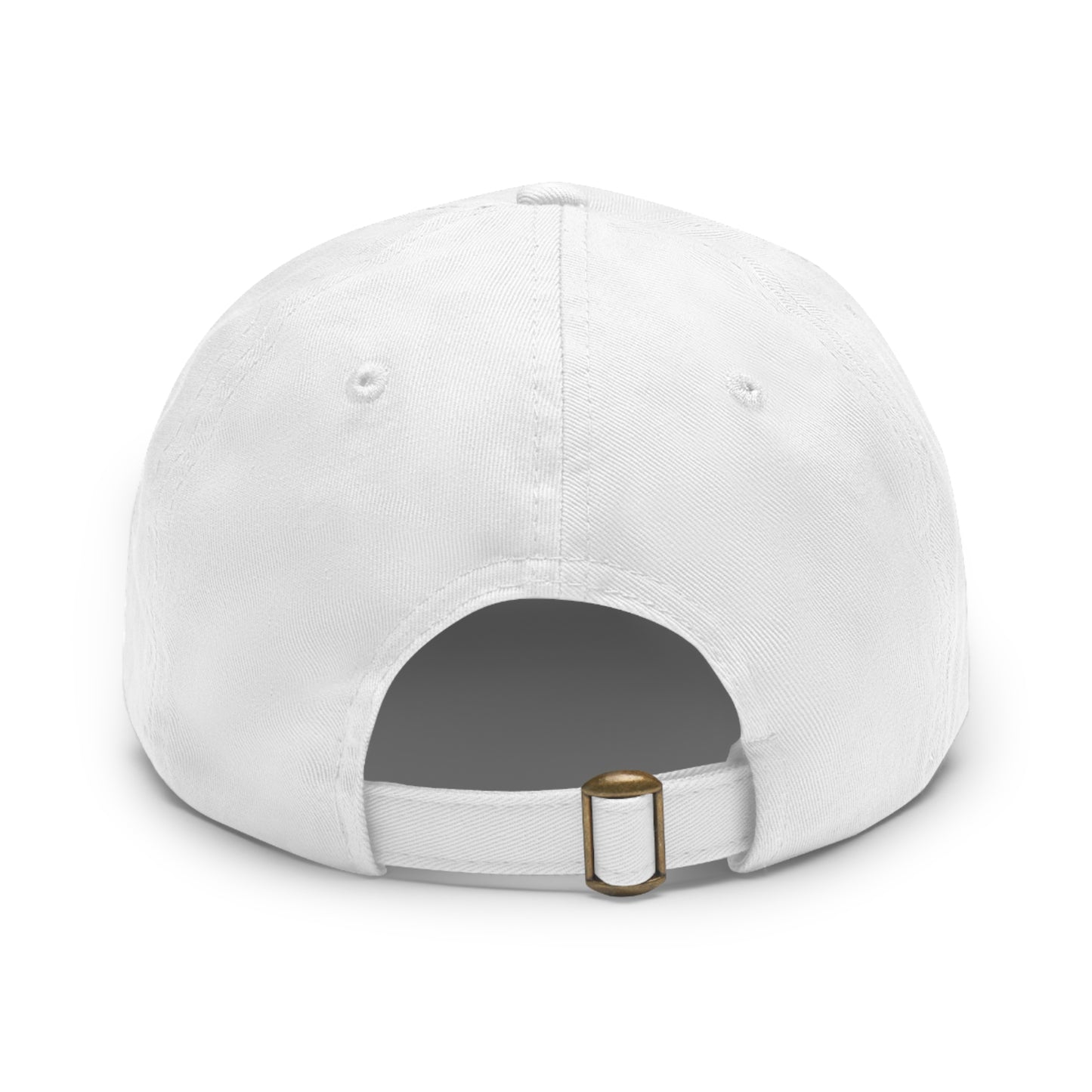 ( WHERE I GO MONEY FOLLOWS)Dad Hat with Leather Patch (Rectangle)
