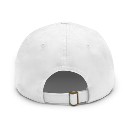 ( WHERE I GO MONEY FOLLOWS)Dad Hat with Leather Patch (Rectangle)