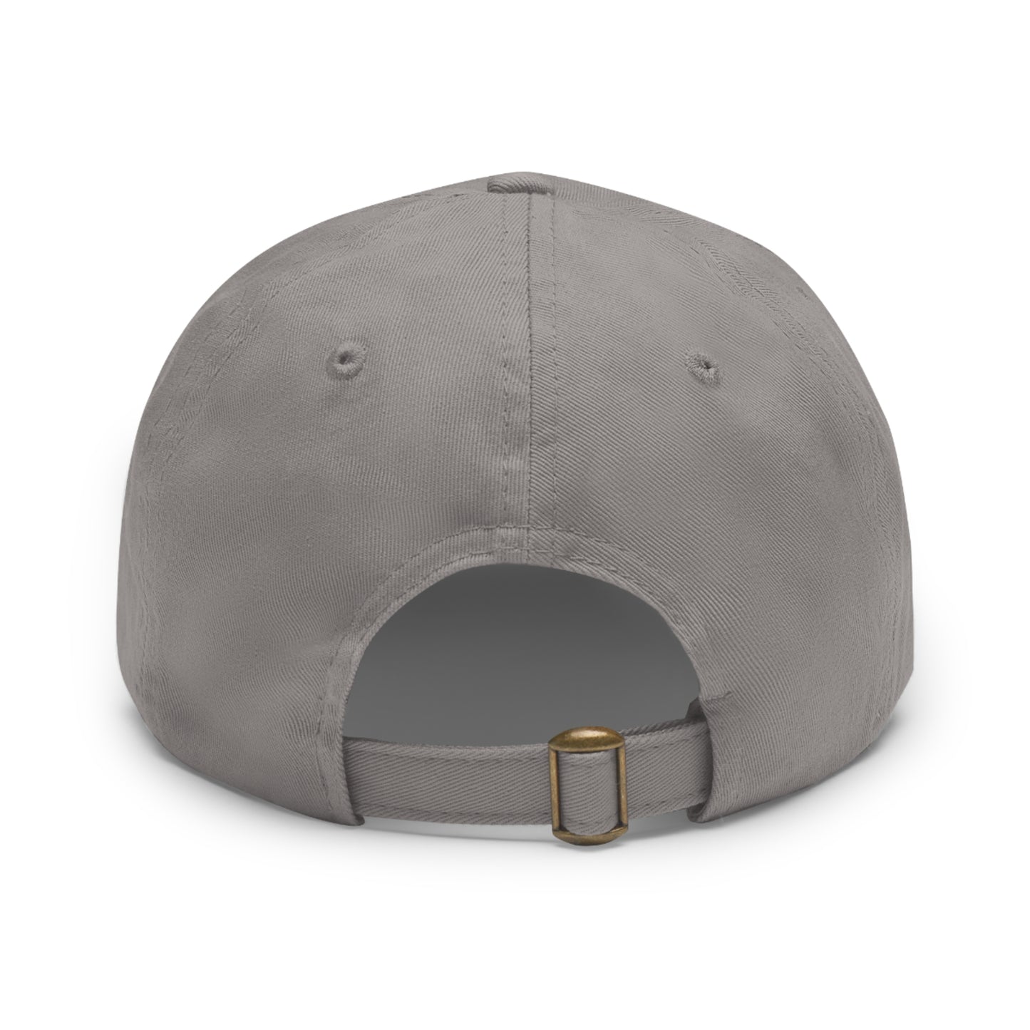 ( WHERE I GO MONEY FOLLOWS)Dad Hat with Leather Patch (Rectangle)