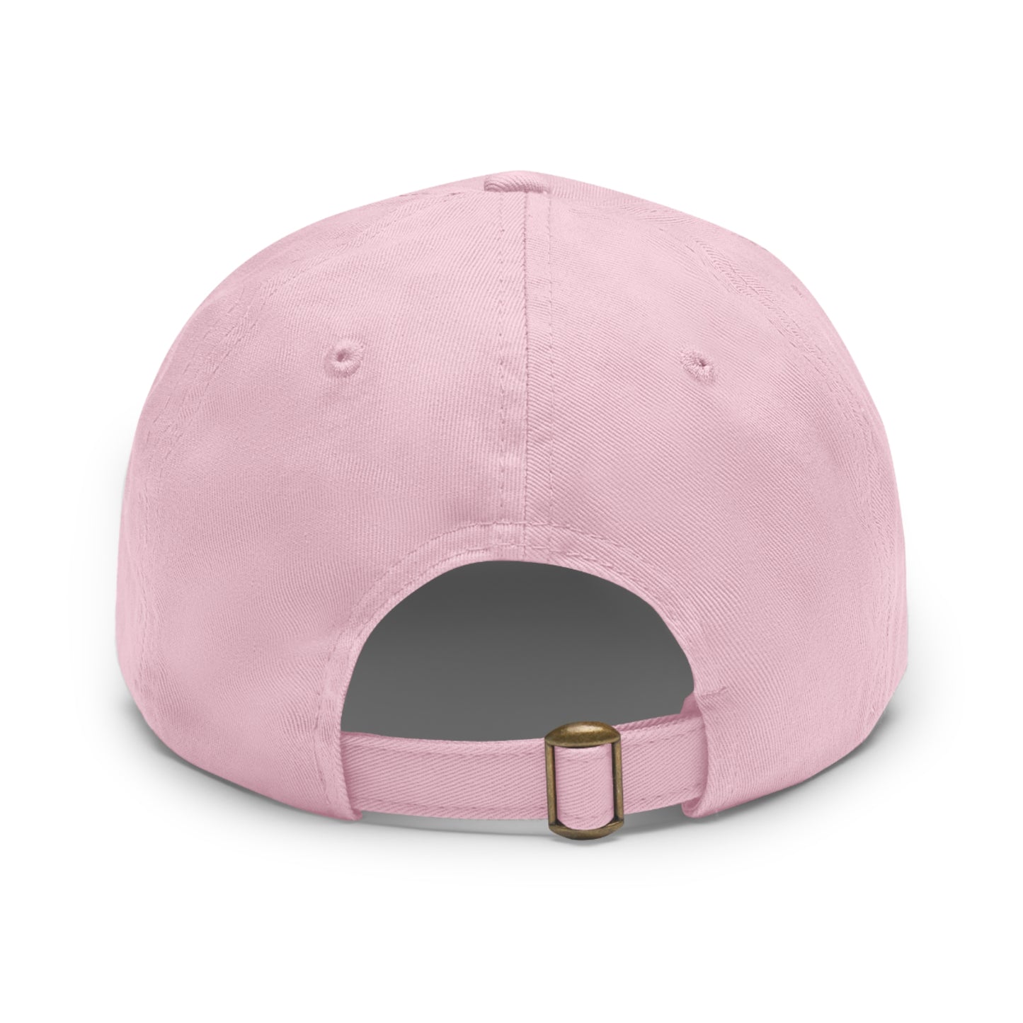 ( WHERE I GO MONEY FOLLOWS)Dad Hat with Leather Patch (Rectangle)