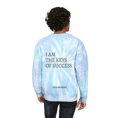 (I AM THE KEYS OF SUCCESS) Unisex Tie-Dye Sweatshirt