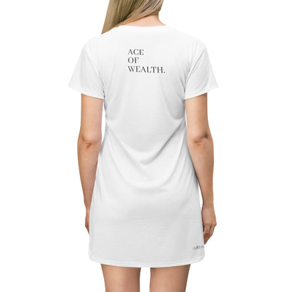 (ACE OF WEALTH)T-Shirt Dress (AOP)