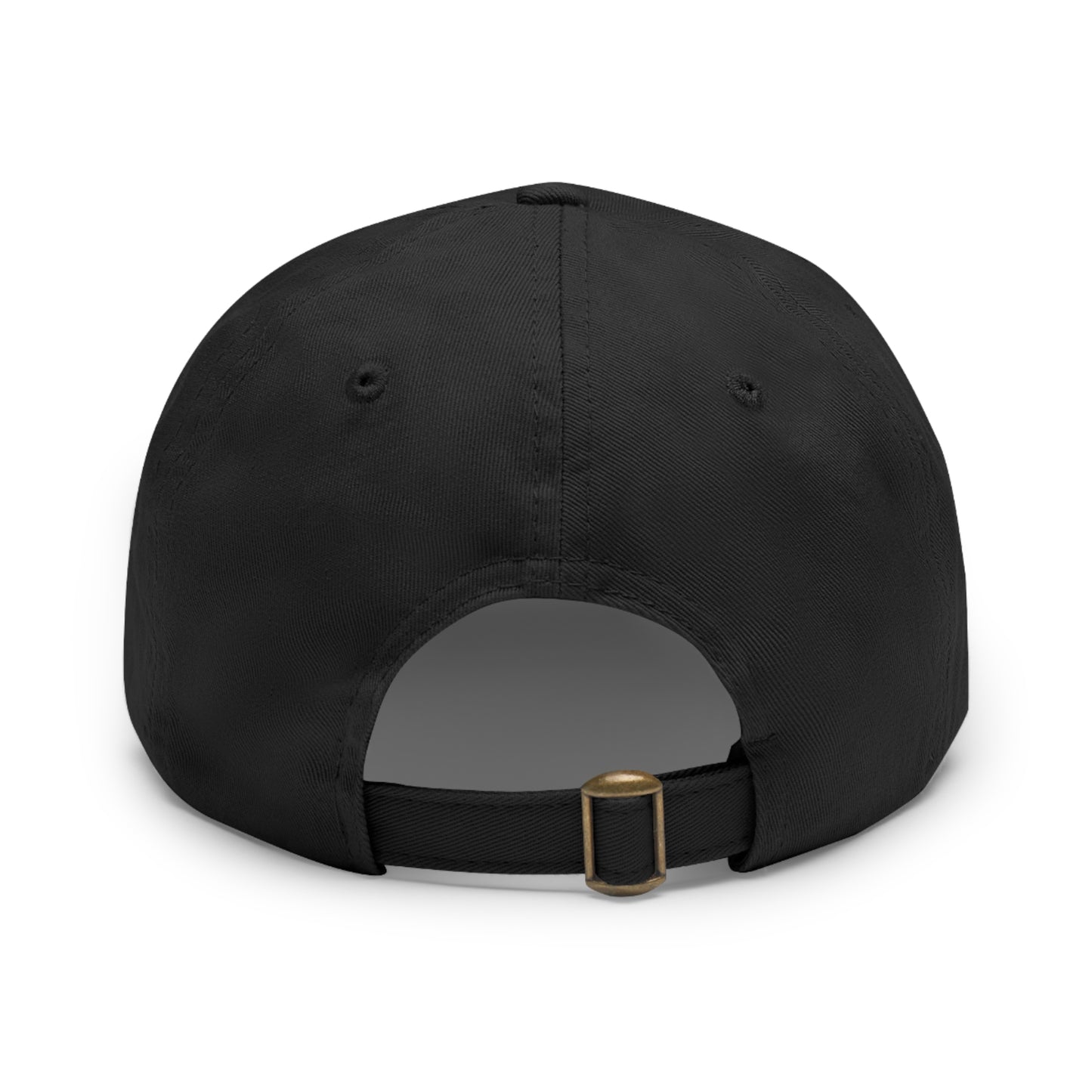 ( WHERE I GO MONEY FOLLOWS)Dad Hat with Leather Patch (Rectangle)