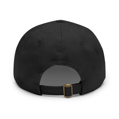 ( WHERE I GO MONEY FOLLOWS)Dad Hat with Leather Patch (Rectangle)