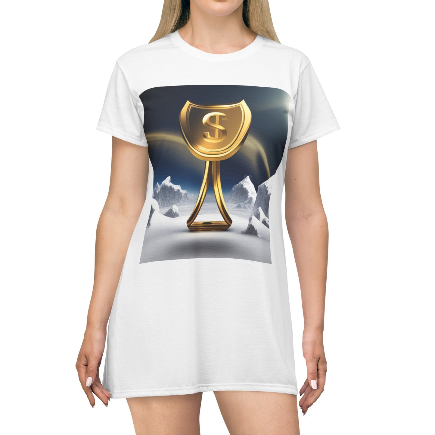 (ACE OF WEALTH)T-Shirt Dress (AOP)