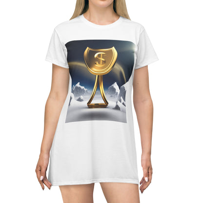 (ACE OF WEALTH)T-Shirt Dress (AOP)