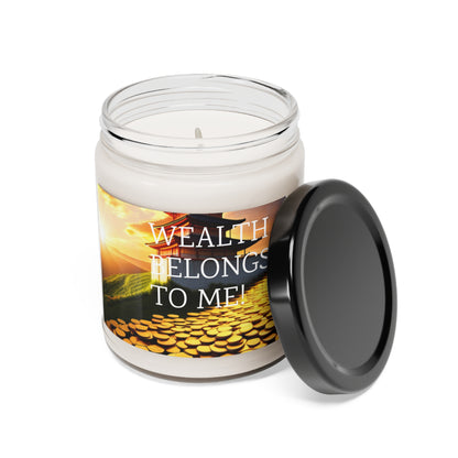 (WEALTH BELONGS TO ME)Scented Soy Candle, 9oz