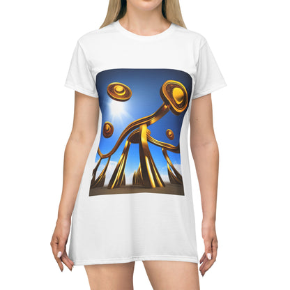 (HEIGHTS OF WEALTH) T-Shirt Dress (AOP)