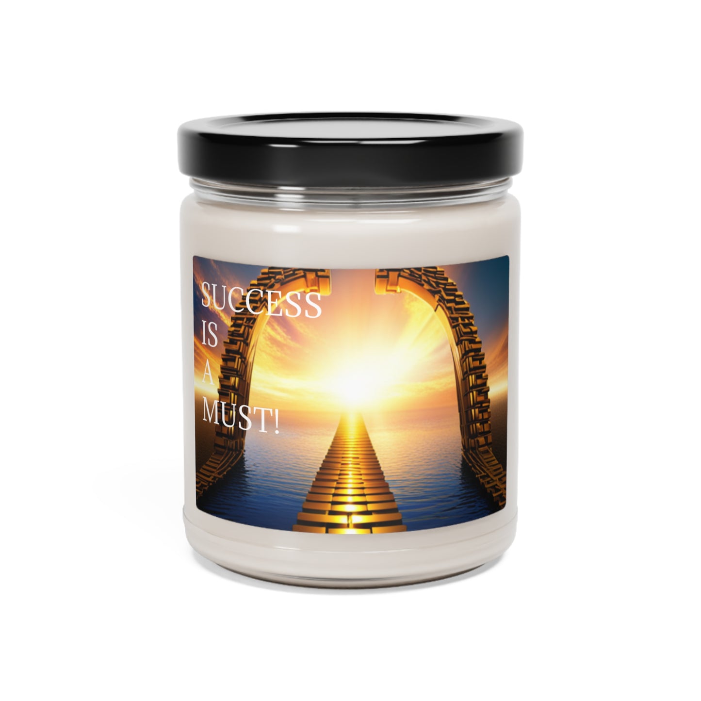 ( SUCCESS IS A MUST ) Scented Soy Candle, 9oz