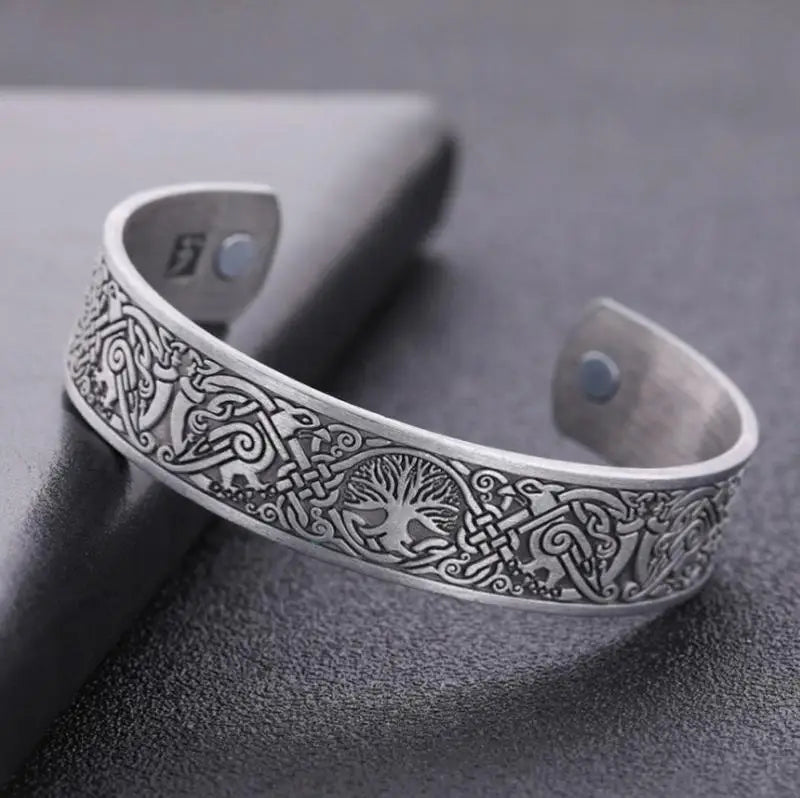 Vintage Tree of Life Magnetic Copper Bracelet Open Bracelet Classic Fashion Men and Women Party Banquet Accessories Wholesale