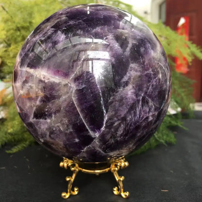 Natural dream amethyst sphere crystal quartz ball gem stone healing