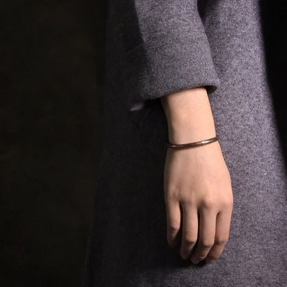 Jewelry Sets Cuff Solid Copper Bracelet Rustic Metal Oxidized Punk Bangle Viking Handmade Unisex Couple Accessories Handcuff