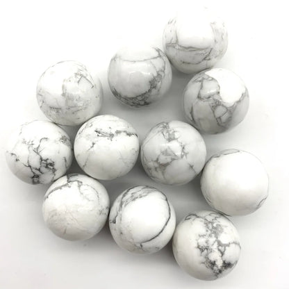 20-22mm Natural White Turquoise Quartz Sphere Crystal Ball Stones Gem Healing Stones Gifts Decor Minerals Aesthetic Room Decor