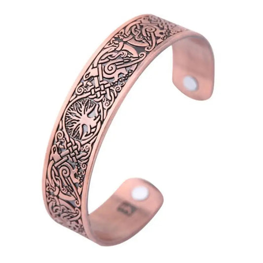 Vintage Tree of Life Magnetic Copper Bracelet Open Bracelet Classic Fashion Men and Women Party Banquet Accessories Wholesale