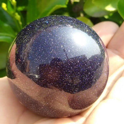 New Blue-sand Stone Quartz Crystal Ball Sphere Healing