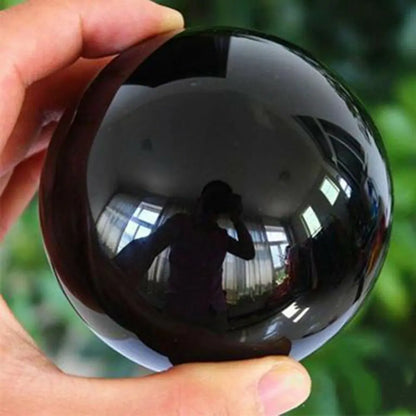 30mm/40mm/50mm New Natural Gemstone Smelting Reiki Healing Black Obsidian Large Sphere Quartz Stone Crystal Ball