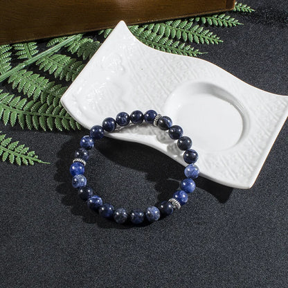 8mm Natural Sodalite Japamala Necklace Meditation Yoga Spirit Jewelry Set 108 Mala Beaded Women's Fashion Rosary Tassel Pendant