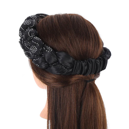 Latest Exaggerated Satin Twist Braids Headband Handmade African Headtie Nigerian Wedding Gele Women Turbans Ladies Head Wraps