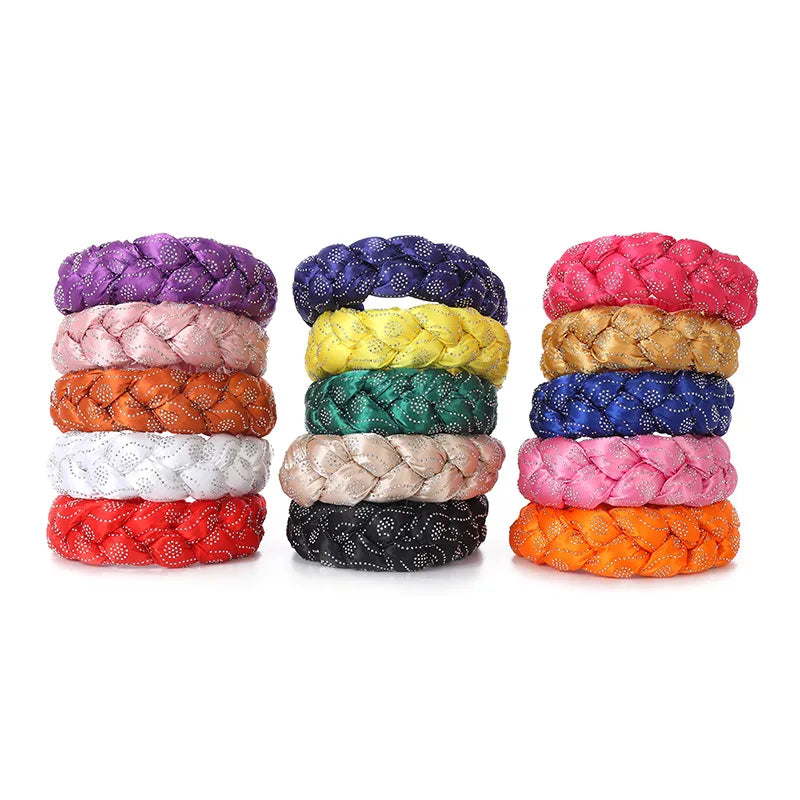 Latest Exaggerated Satin Twist Braids Headband Handmade African Headtie Nigerian Wedding Gele Women Turbans Ladies Head Wraps