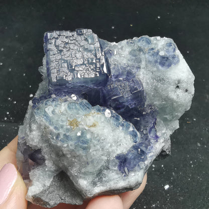 101.4gNatural green blue fluorite and quartz mineral raw stone teaching specimen healing energy QUARTZ GEM home decoration