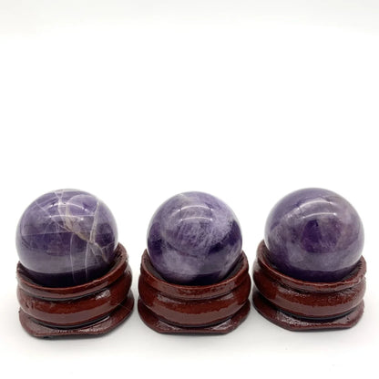 1pc Natural Dream Amethyst Quartz Sphere Crystal Ball Stones Gem Healing Stones Gifts Decor Minerals Aesthetic Room Decor