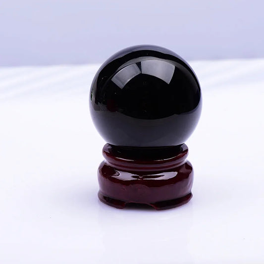 1Piece Natural Crystal Obsidian Ball Polishing Reiki Stone Massaging Ball Healing Mineral Stone  Home Decoration Crafts Souvenir