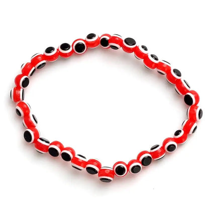 Evil eye 2018 Fashion 4 6 8mm Blue Resin Beads Beaded Bracelet Turkish style Charm Blue eye Bead Bracelet For Women EY4779