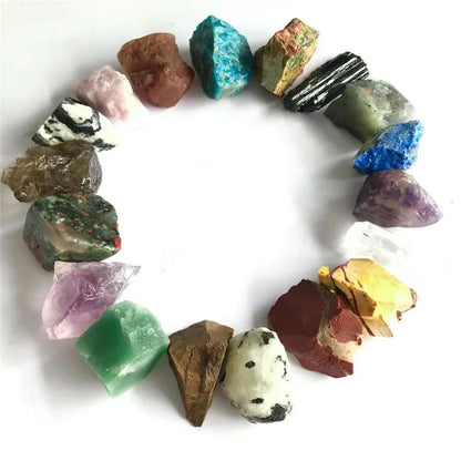 100g Natural Mixed raw Stone Colorful Gems Citrine Rose quartz Rough Mineral Rocks Collection Healing Stone Decor