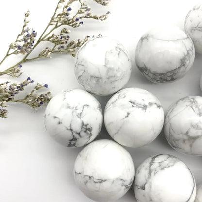 20-22mm Natural White Turquoise Quartz Sphere Crystal Ball Stones Gem Healing Stones Gifts Decor Minerals Aesthetic Room Decor