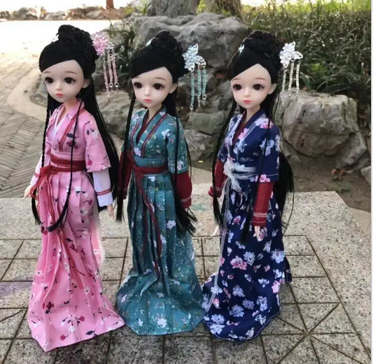 2024 Traditional Chinese Collectible Dolls Girls Toy Ancient Beautiful Vintage Style With Accessories 30CM Ethnic Dolls ZL130