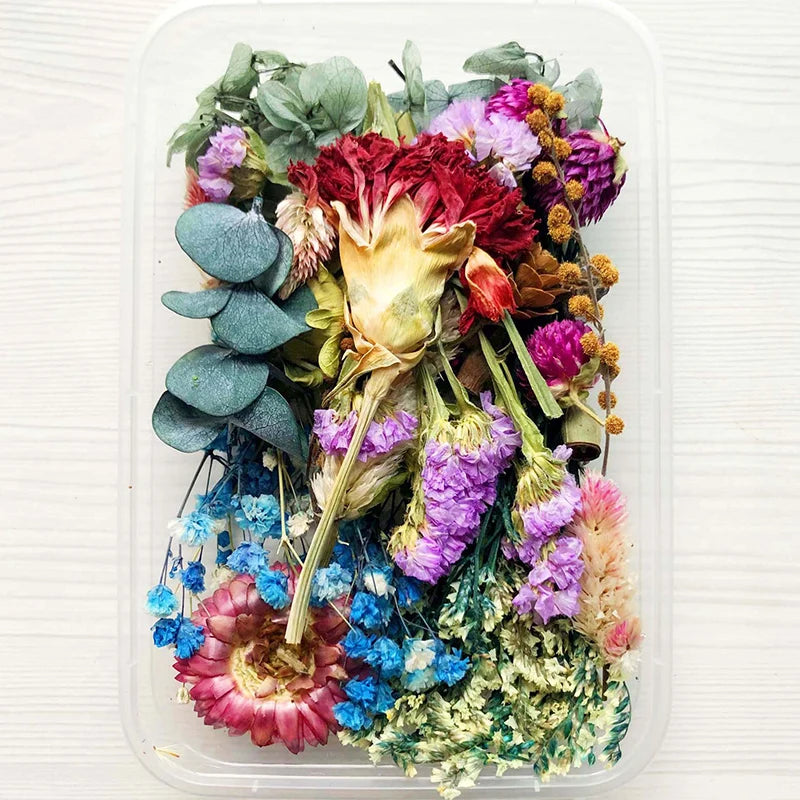 Dried Flowers Package For DIY Epoxy Decor Crafts Mixed Eternal Flowers And Leaves For DIY Aromatherapy Candles Cards Craft Decor