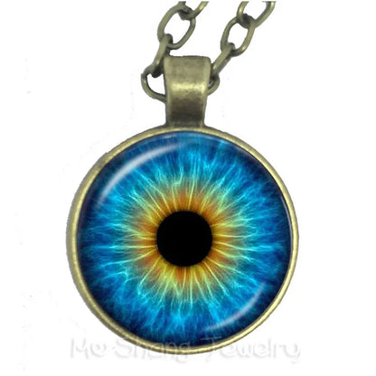 1PC Colorful Eye Third Eye Jewelry Evil Eye Pendant Necklace For Women Sweater Chain Gift For Her