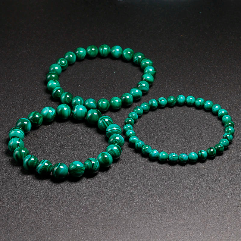 AAAAA Natural Malachite Bracelet Women Jewelry Natural Stone Stretch Couple Bracelet For Men Malachite Gem Beads Bracelets