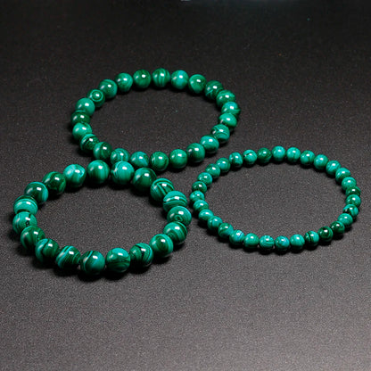 AAAAA Natural Malachite Bracelet Women Jewelry Natural Stone Stretch Couple Bracelet For Men Malachite Gem Beads Bracelets
