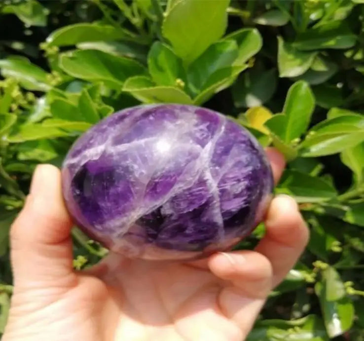 60mm Best!  Natural Dream Amethyst Crystal sphere ball Orb Gem Stone For Gifts