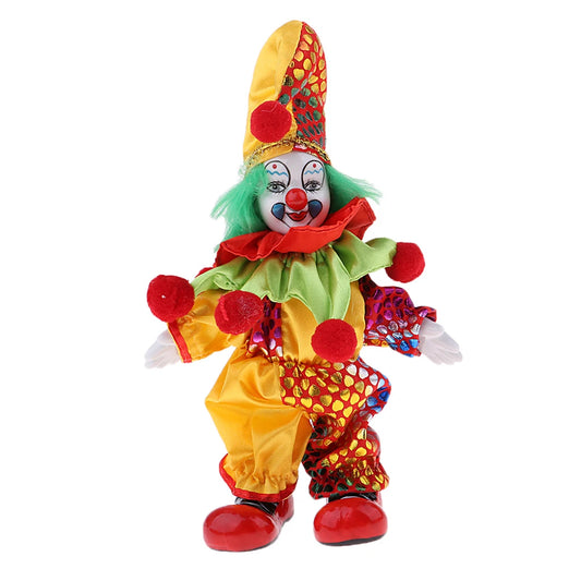 Vintage Clown Doll Standing Doll Children Christmas Gift Home Decor Halloween Decoration for Kids