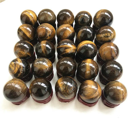 1PC Natural Tiger Eye Crystal Sphere Ball Orb Gem Stone Healing Top Quality