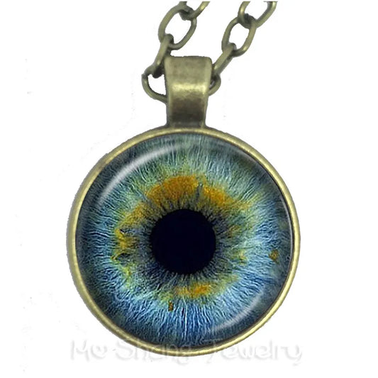 1PC Colorful Eye Third Eye Jewelry Evil Eye Pendant Necklace For Women Sweater Chain Gift For Her
